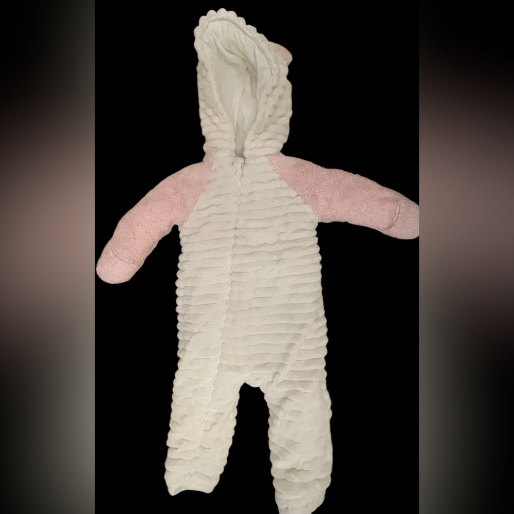 Koala Baby Unicorn Cozy White and Pink Hooded Baby Onesie